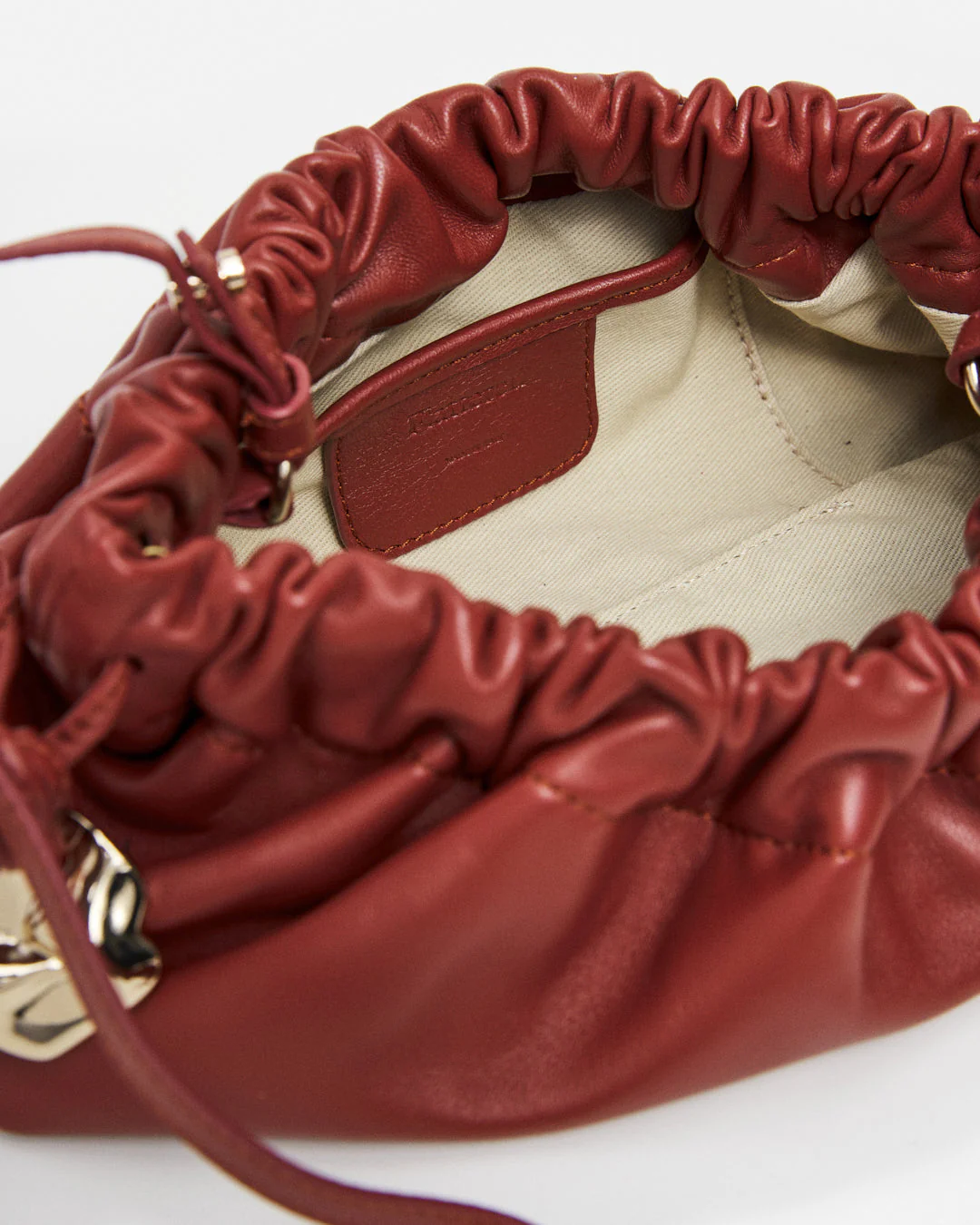 Cissi Clutch Bag Leather Brick Red - Image 5