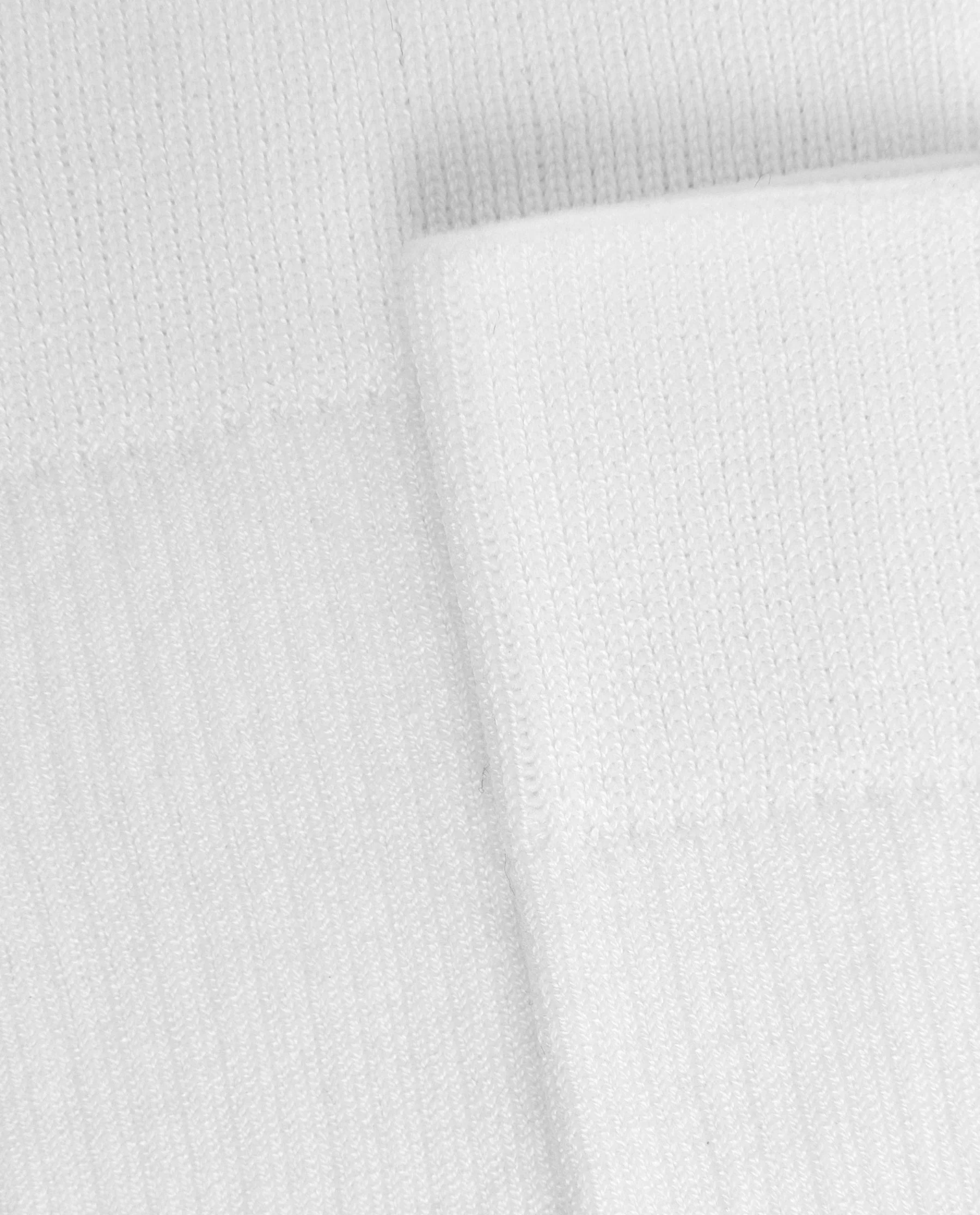 Flattered Sock Woven Mercerized Cotton White - Image 3