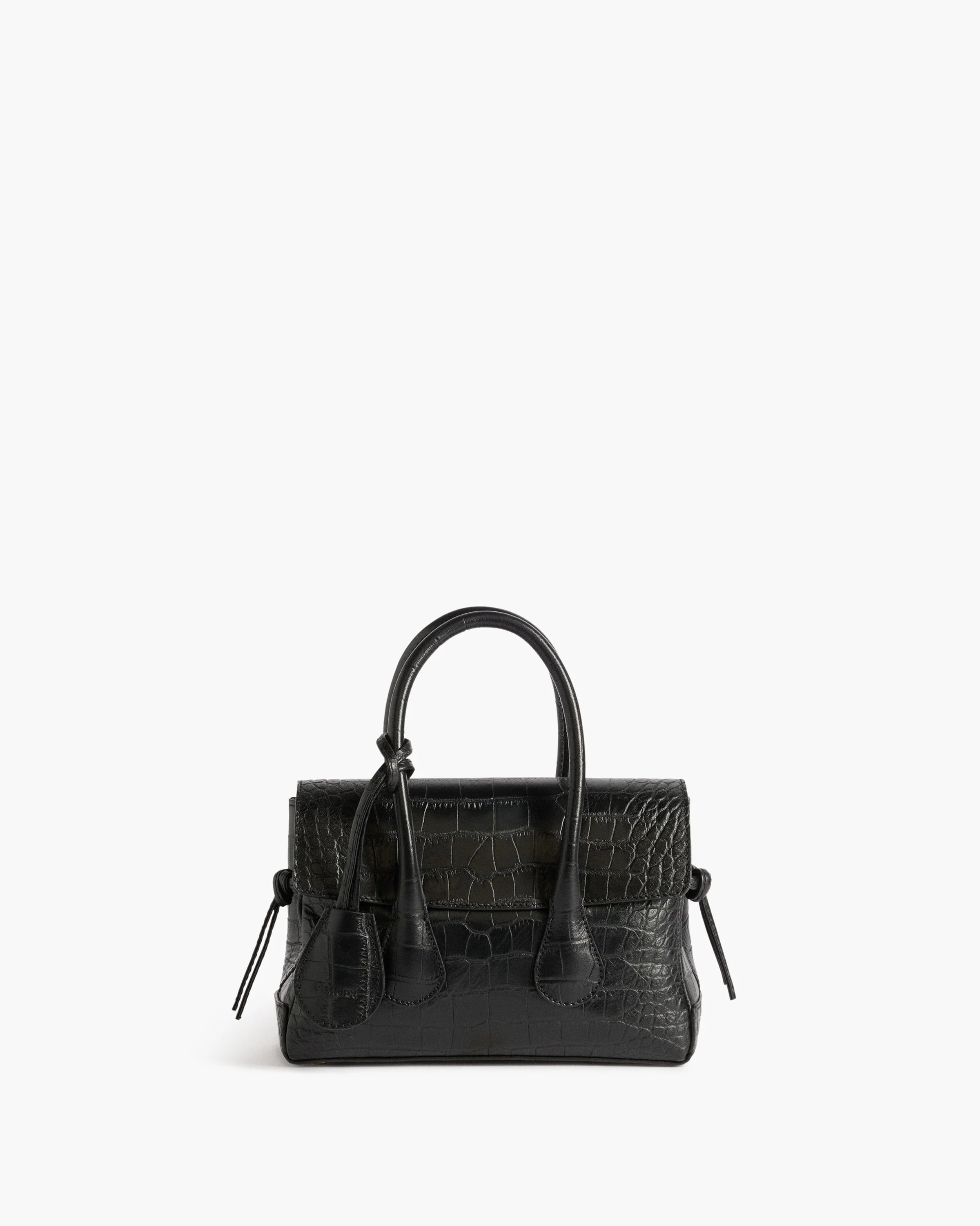 Lydia Mini Bag Leather Black Croco