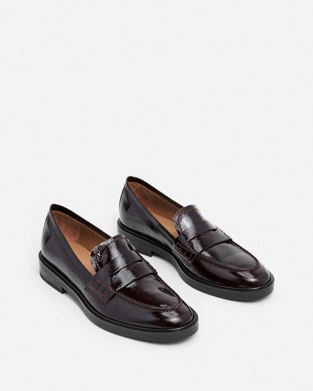 Sara Leather Patent Burgundy - Image 5
